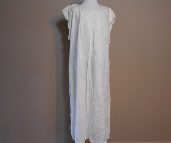 Clothing - WOMEN'S WHITE SLEEVELESS LINEN NIGHTGOWN