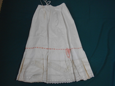 Clothing - WOMEN'S WHITE COTTON FULL LENGTH HALF PETTICOAT