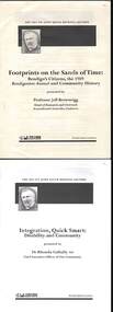 Document - SIR JOHN QUICK COLLECTION: PAMPHLETS FOR THE JOHN QUICK LECTURE SERIES, 2002