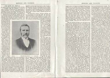 Document - SIR JOHN QUICK COLLECTION: BENDIGO AND VICINITY ARTICLE ON SIR JOHN QUICK