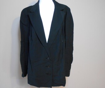 Clothing - WOMAN'S BLACK SINGLE BREASTED WOOL JACKET