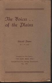 Book - THE VOICES OF THE PLAINS