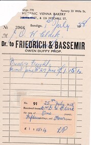 Document - DONALD CLARKE COLLECTION: FRIEDRICH & BASSEMIR INVOICE