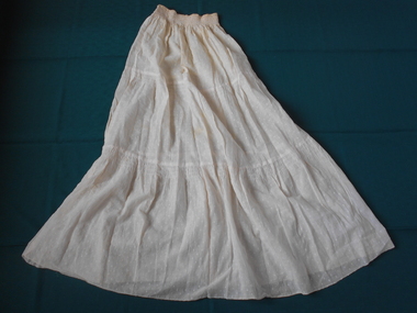 Clothing - GRAYDON COLLECTION: WOMEN'S WHITE FULL LENGTH SKIRT, 1870-1890