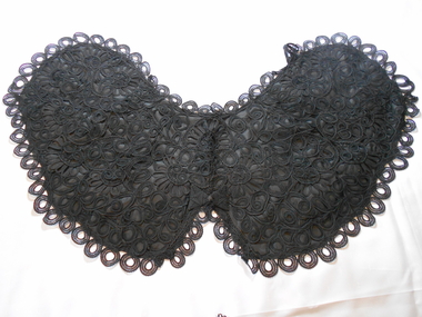 Clothing - GRAYDON COLLECTION: WOMEN'S BLACK LACE WING SHAPED CAPE, 1870-1890