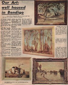 Newspaper - LYDIA CHANCELLOR COLLECTION: 'OUR ART: WELL HOUSED IN BENDIGO.'