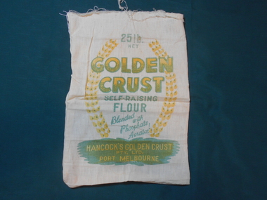 Textile - FLOUR BAG COLLECTION: HANKOCK'S GOLDEN CRUST, 1900-1950