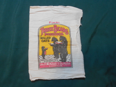 Textile - FLOUR BAG COLLECTION: JAS.F.MCKENZIE- ROLLED OATS, 1900-1950
