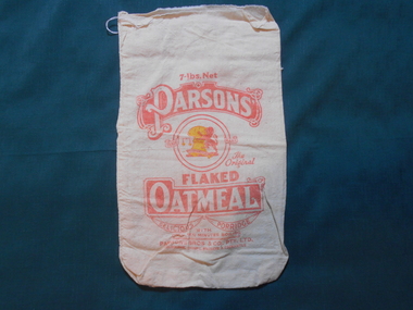 Textile - FLOUR BAG COLLECTION: PARSONS BROS OATMEAL, 1900-1950