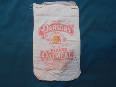 Textile - FLOUR BAG COLLECTION: PARSONS BROS OATMEAL, 1900-1950