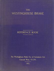 Book - THE WESTINGHOUSE BRAKE, 1921