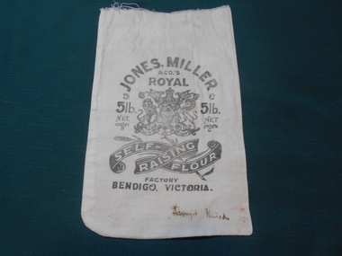 Textile - FLOUR BAG COLLECTION: JONES, MILLER & CO BENDIGO, 1900-1950