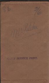 Document - LYDIA CHANCELLOR COLLECTION: NORMAN GEORGE CHANCELLOR