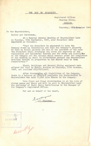 Document - MCCOLL, RANKIN AND STANISTREET COLLECTION:  NEW DON NO LIABIITY CORRESPONDENCE