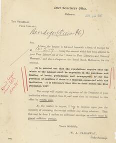 Document - BENDIGO TOTAL ABSTINENCE SOCIETY COLLECTION: LETTER, 13 June 1917
