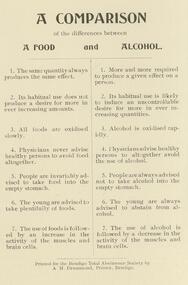 Document - BENDIGO TOTAL ABSTINENCE SOCIETY COLLECTION: A COMPARISON