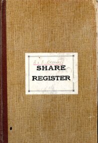 Book - HANRO COLLECTION: SHARE REGISTER A & B ORDINARY 1929 - 1930