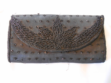 Textile - BLACK SILK PURSE, 1920s