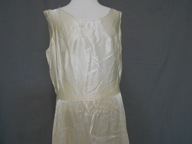 Clothing - CREAM SATIN PETTICOAT WORN WITH WEDDING DRESS, 1950