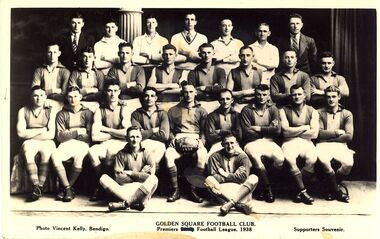 Photograph - LENZ COLLECTION: GOLDEN SQUARE FOOTBALL CLUB 1938, 1938