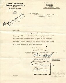 Document - HANRO COLLECTION: LETTERS - AUTHORITY TO SIGN CHEQUES