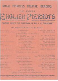 Document - HAMILTON COLLECTION: THEATRE PROGRAM, Early 1900s