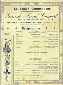 Document - HAMILTON COLLECTION: COMPETITIONS PROGRAM, 1904