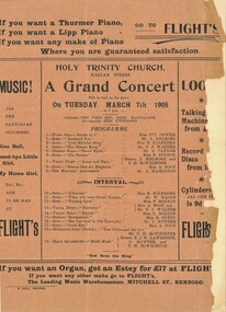 Document - HAMILTON COLLECTION: CONCERT PROGRAM, 1905