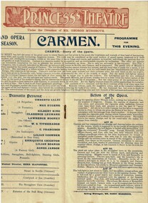 Document - HAMILTON COLLECTION: THEATRE PROGRAM, Early 1900s