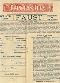 Document - HAMILTON COLLECTION: THEATRE PROGRAM, Early 1900s