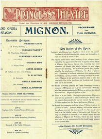 Document - HAMILTON COLLECTION: THEATRE PROGRAM, Early 1900s
