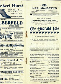 Document - HAMILTON COLLECTION: THEATRE PROGRAM, Early 1900s