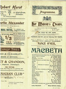 Document - HAMILTON COLLECTION: THEATRE PROGRAM, Early 1900s
