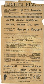 Document - HAMILTON COLLECTION: CONCERT PROGRAM, 1905