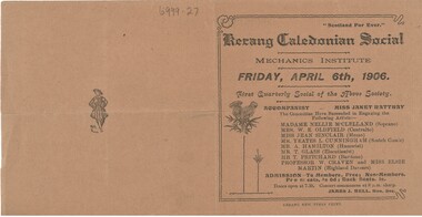 Document - HAMILTON COLLECTION: EVENT PROGRAM, 1906
