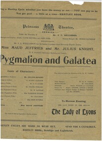 Document - HAMILTON COLLECTION: THEATRE PROGRAM, Early 1900s