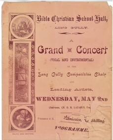 Document - HAMILTON COLLECTION: CONCERT PROGRAM, Early 1900s