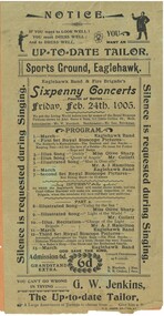 Document - HAMILTON COLLECTION: CONCERT PROGRAM, 1905