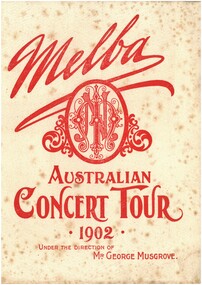 Document - HAMILTON COLLECTION: CONCERT TOUR PROGRAM, 1902