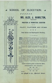 Document - HAMILTON COLLECTION: ADVERTISING BROCHURE, Early 1900s