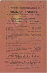 Document - HAMILTON COLLECTION: CONCERT PROGRAM, 1904