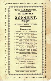 Document - HAMILTON COLLECTION: CONCERT PROGRAM, 1906