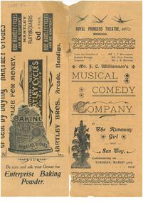 Document - HAMILTON COLLECTION: THEATRE PROGRAM, 1903