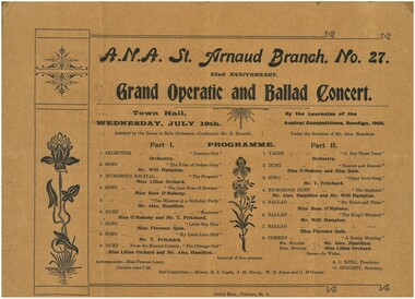 Document - HAMILTON COLLECTION: CONCERT PROGRAM, 1905