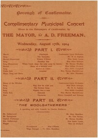 Document - HAMILTON COLLECTION: CONCERT PROGRAM, 1904