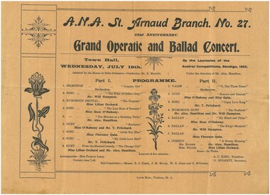 Document - HAMILTON COLLECTION: CONCERT PROGRAM, 1905