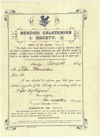 Document - HAMILTON COLLECTION: MEMBERSHIP ACCEPTANCE, 21 october 1904