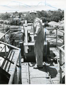 Photograph - AUSTIN COLLECTION:BRAKEMAN AT TOP OF SHAFT