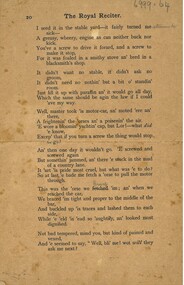 Document - HAMILTON COLLECTION: PAGE OF VERSE, Early 1900s