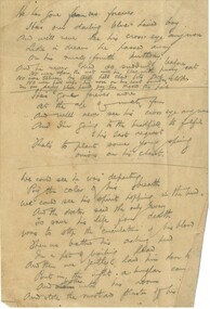 Document - HAMILTON COLLECTION: HANDWRITTEN VERSE, Early 1900s